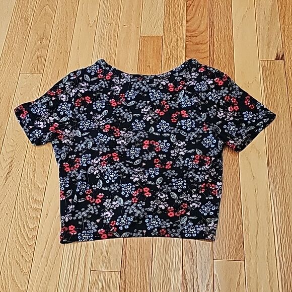 Gaze Floral Crop Top, Size Small - Picture 3 of 3